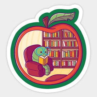 Bookworm Sticker